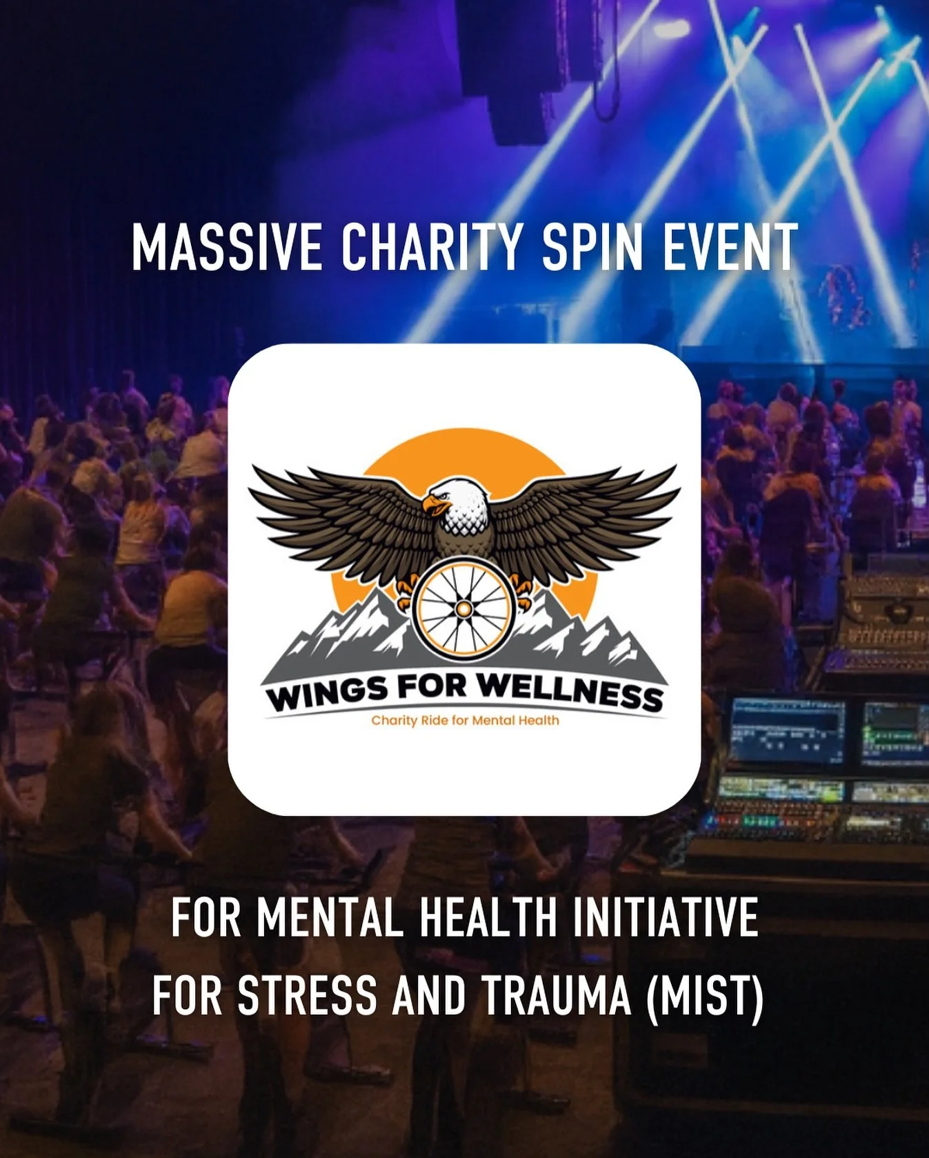 Charity Ride: 🦅 WINGS FOR WELLNESS 🦅⁠
⁠
𝗠𝗮𝘀𝘀𝗶𝘃𝗲 𝗖𝗵𝗮𝗿𝗶𝘁𝘆 𝗦𝗽𝗶𝗻 𝗘𝘃𝗲𝗻𝘁 𝘁𝗼 𝗣𝗼𝘄𝗲𝗿 𝗠𝗲𝗻𝘁𝗮𝗹 𝗛𝗲𝗮𝗹𝘁𝗵 𝗔𝘄𝗮𝗿𝗲𝗻𝗲𝘀𝘀 𝗶𝗻 𝗖𝗮𝗹𝗴𝗮𝗿𝘆⁠
⁠
On Sunday, November 30th, YYC CYCLE and the Event Centre at Grey Eagle Res