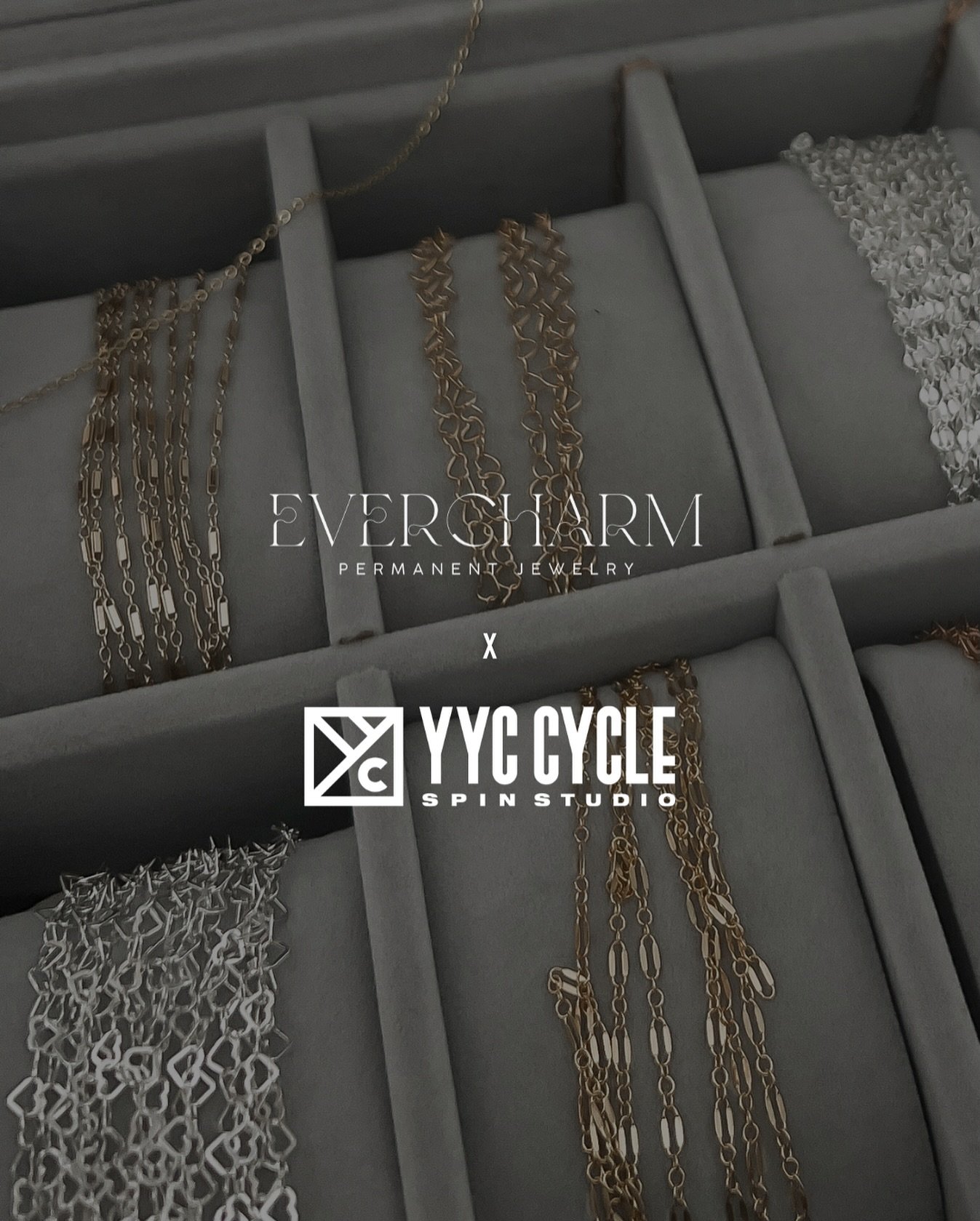 @evercharmyyc x YYC Cycle ✨ Spin, Permanent Jewelry &amp; Perfume Making ⁠
⁠
Join us Saturday, December 6th from 8:45am - 1:45pm for a special collab with Evercharm. Their will be discount permanent jewelry products, and a chance to create your own p
