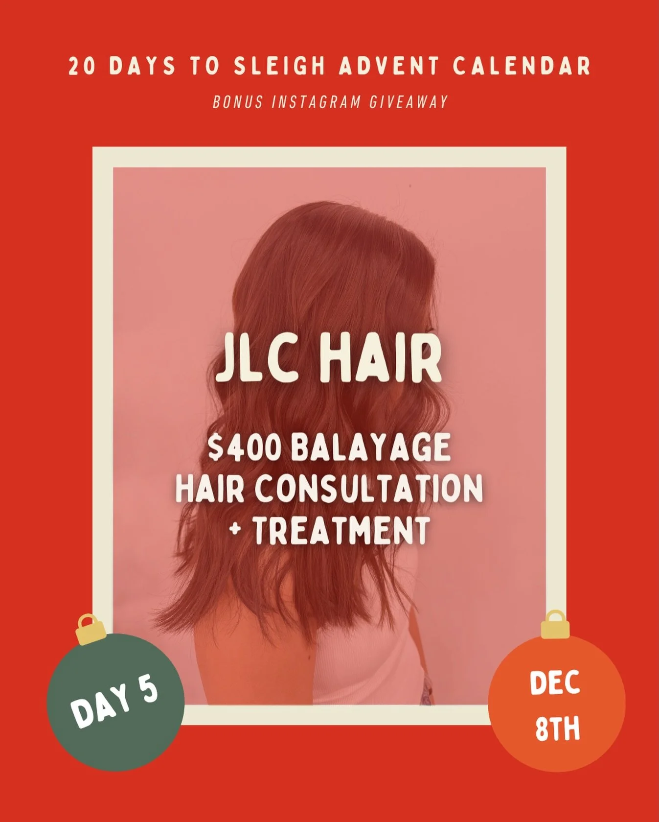 🦌🛷Bonus Entry - Day 5 with @jlc.hair 🦌🛷⁠
⁠
Did you ride or is about to ride on Dec 8th? Enter this giveaway for an additional entry to win the daily prize! If you didn&rsquo;t get the chance to ride on this day, enter below for an entry 👇⁠
⁠
𝗛?