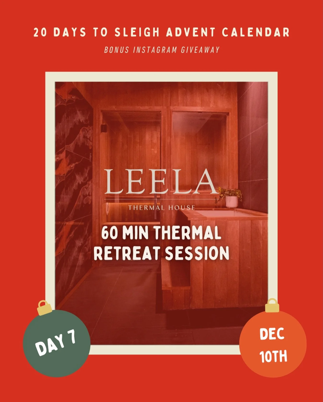 🦌🛷 Bonus Entry - Day 7 with @leelathermalhouse 🦌🛷⁠
⁠
Did you ride or is about to ride on Dec 10th? Enter this giveaway for an additional entry to win the daily prize! If you didn&rsquo;t get the chance to ride on this day, enter below for an entr