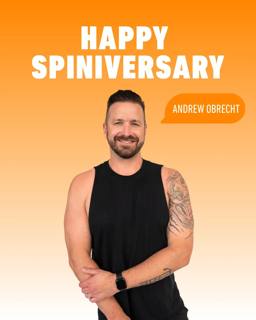 🎉🚲 𝟏𝟐 𝐘𝐄𝐀𝐑 𝐒𝐏𝐈𝐍𝐈𝐕𝐄𝐑𝐒𝐀𝐑𝐘: Andrew Obrecht 🚲🎉 @andrew_obrecht⁠
⁠
Ride in his classes every:⁠
🧡 Tuesday 4:30PM @ University District⁠
🧡 Wednesday 9:30AM @ University District⁠
🧡 Friday 6:00AM @ Marda Loop⁠
⁠
Let's all give some l