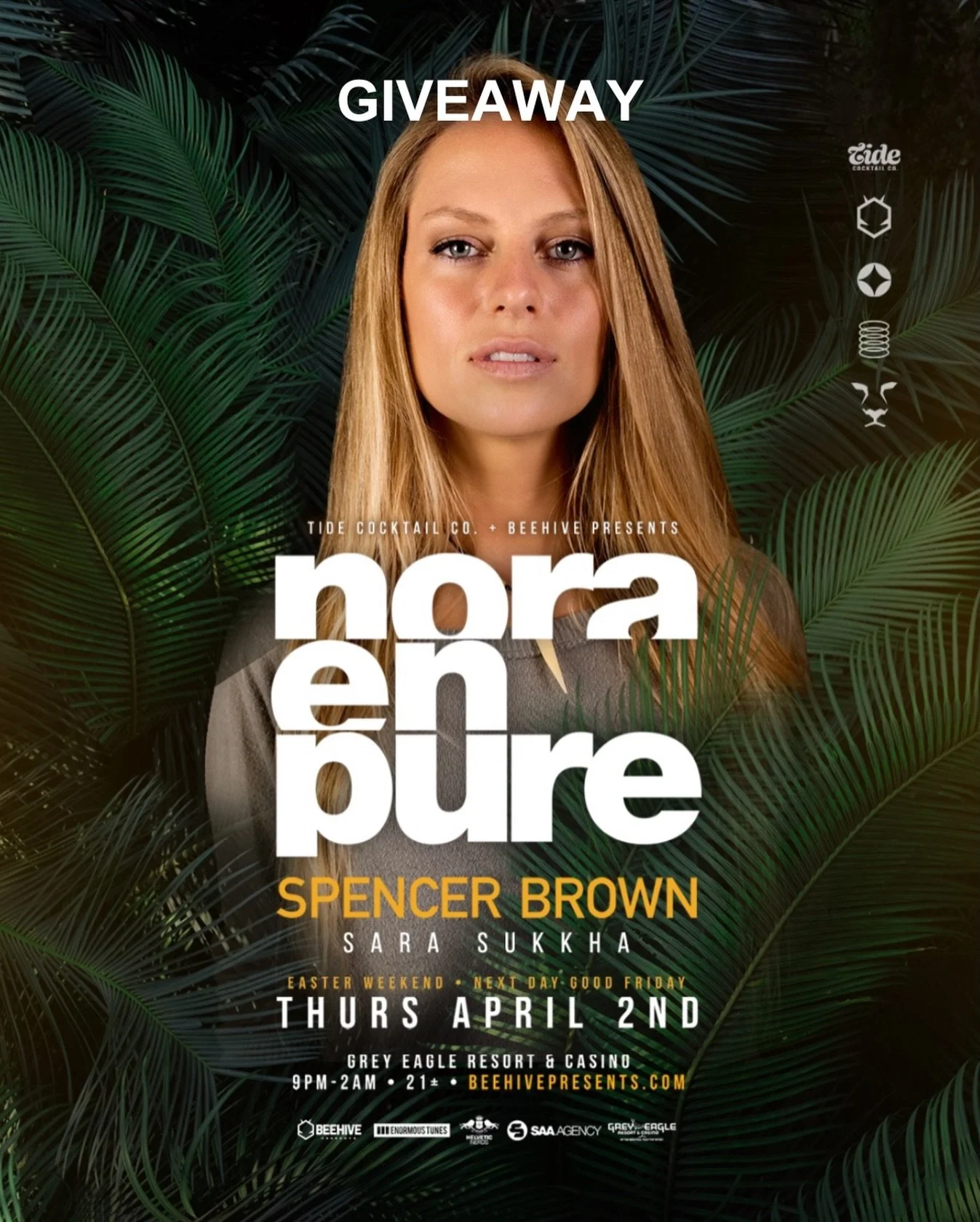 Surprise Giveaway 🥳 Ride from Mar 31 - Apr 1 for a chance to win 2 tickets to the nora en pure show at Grey Eagle Resort &amp; Casino show on April 2nd. ⁠
⁠
We will be choosing 3 winners and each winner will get 2 tickets!