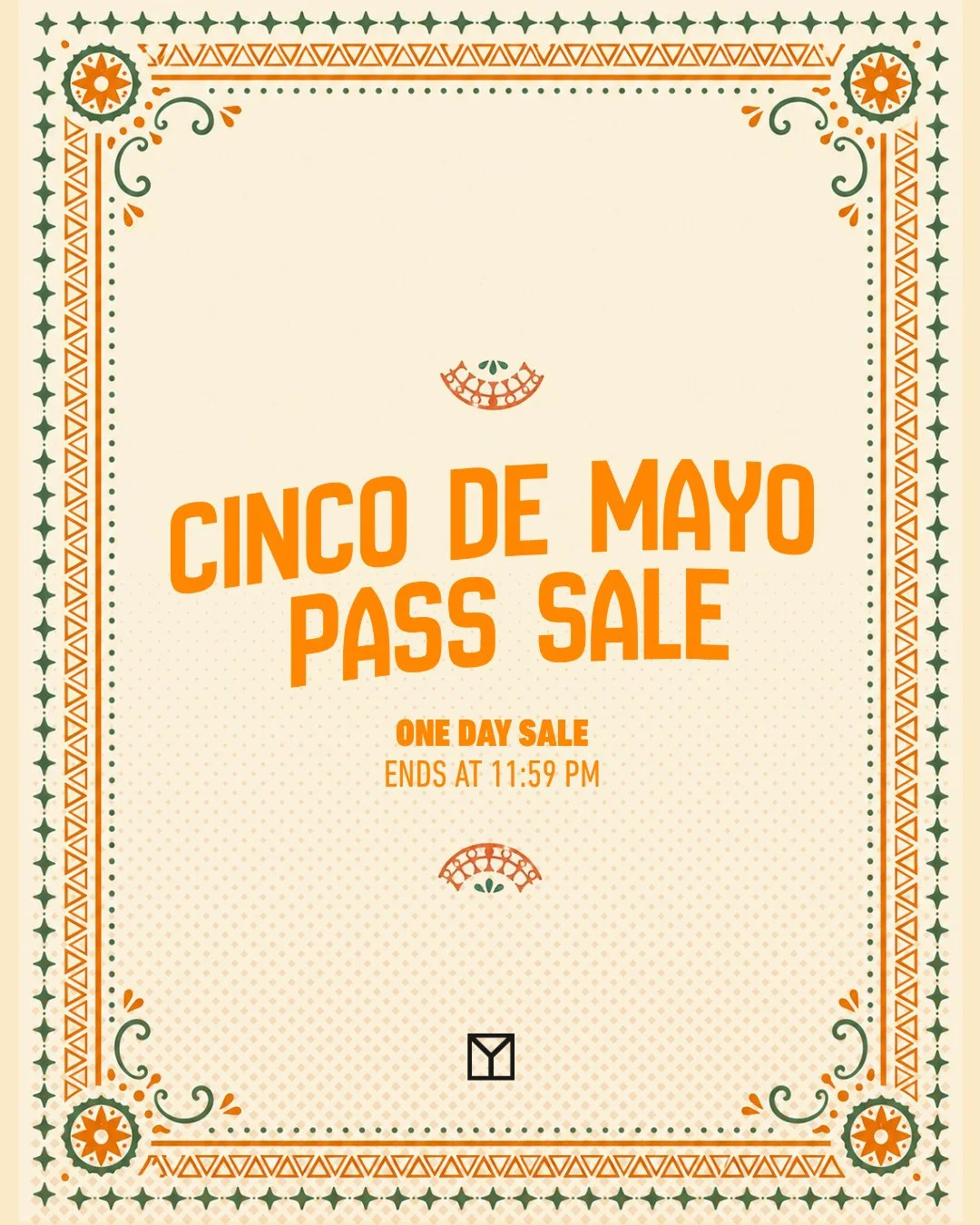 🌵 Cinco De Mayo Pass Sale 🌵 ONE DAY SALE &mdash; May 5th only!⁠
Buy 5 Classes for the Price of 3 $96 for 5 Passes ($19.20/class)⁠
⁠
🔗 Purchase on the App!⁠
⁠
🕛 Ends at 11:59pm sharp &mdash; don&rsquo;t sleep on it!⁠
⁠
*Cannot be combined with oth