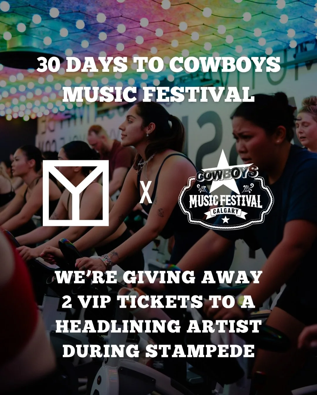 30 DAYS TO CMF HAS STARTED! 🤠30th Anniverary of @cowboysmusicfestival 🧡⁠
⁠
𝗪𝗶𝗻 𝘅𝟮 𝗩𝗜𝗣 𝗧𝗶𝗰𝗸𝗲𝘁𝘀 𝘁𝗼 𝗖𝗼𝘄𝗯𝗼𝘆𝘀 𝗠𝘂𝘀𝗶𝗰 𝗙𝗲𝘀𝘁𝗶𝘃𝗮𝗹! All you have to do is ride in a CMF themed class for a chance to win tickets to any availa