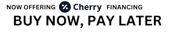Cherry financing promotional banner with the text 'Buy Now, Pay Later' and the Cherry logo.