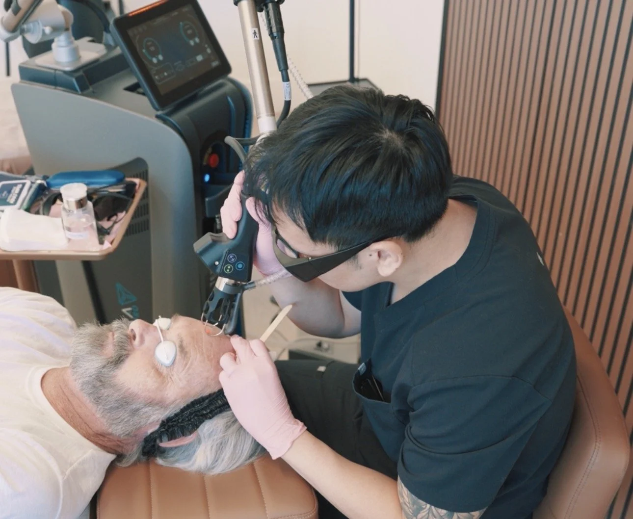 CoolPeel CO2 laser treatment being performed at Glowing U Wellness Torrance CA medspa