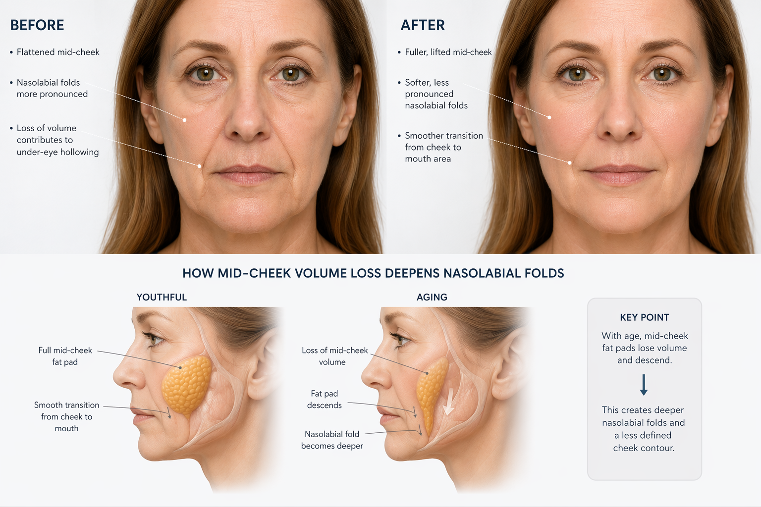 Mid-face and cheek lift results with Ultherapy Prime at Glowing U Wellness Torrance CA