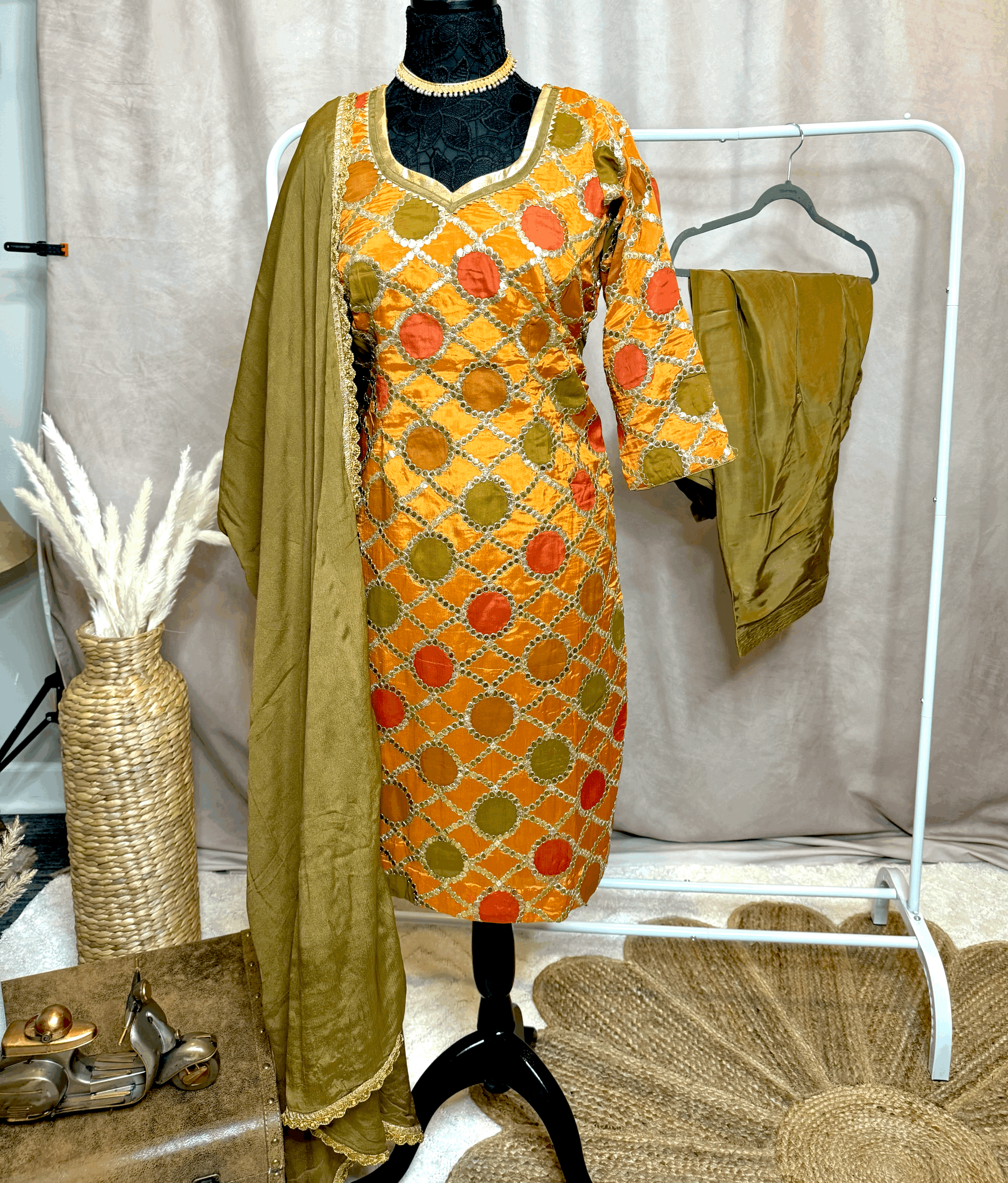 Mustard yellow suit