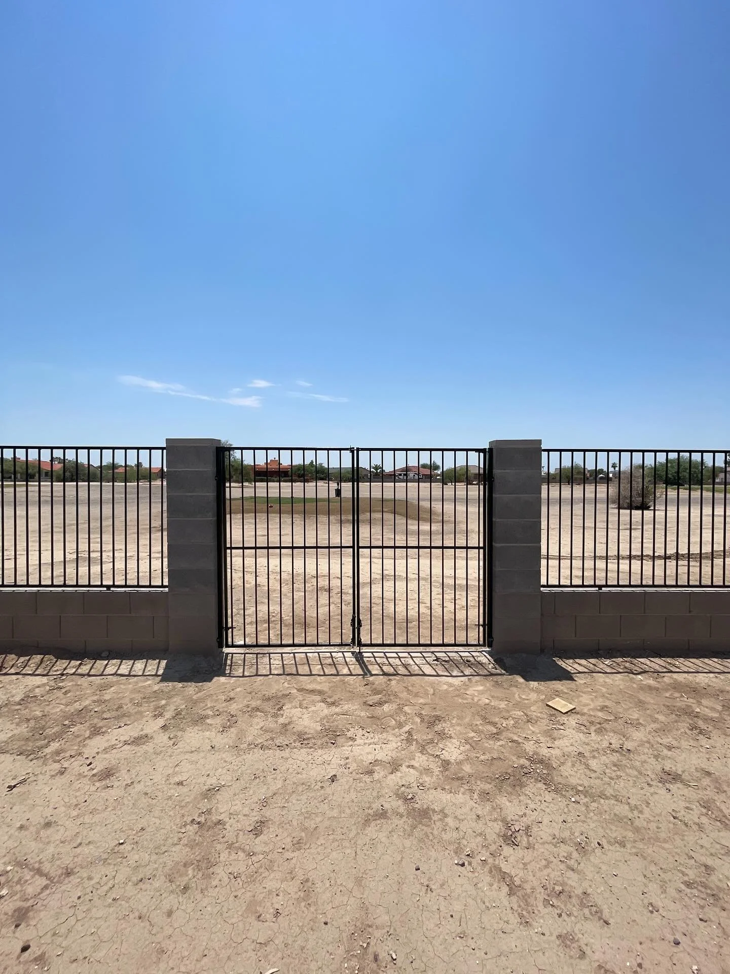 Clean, secure, and built to last 🧱🔒✨
We just wrapped up this custom 2-foot block wall with 6-foot block columns and sleek 4-foot wrought iron panels in between. A solid mix of style, privacy, and durability.

#BlockWall #WroughtIronFence #CustomFen