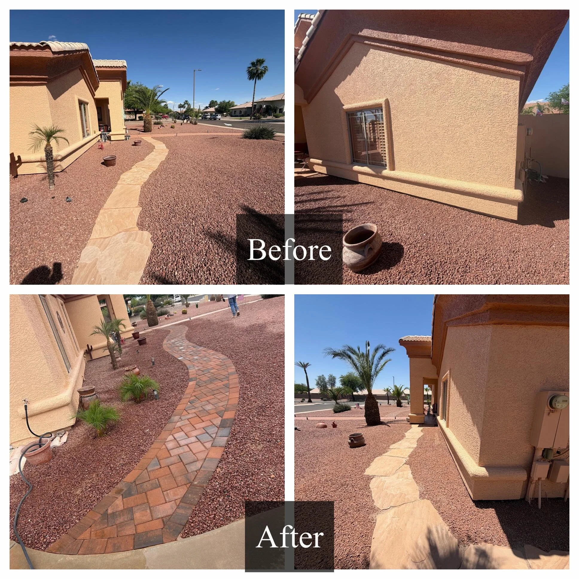 Out with the old, rebuilt with purpose 🔥

For this project, we removed the existing flagstone walkway and installed a brand new paver walkway for a cleaner, more durable finish. But instead of tossing the old material, we repurposed the original fla