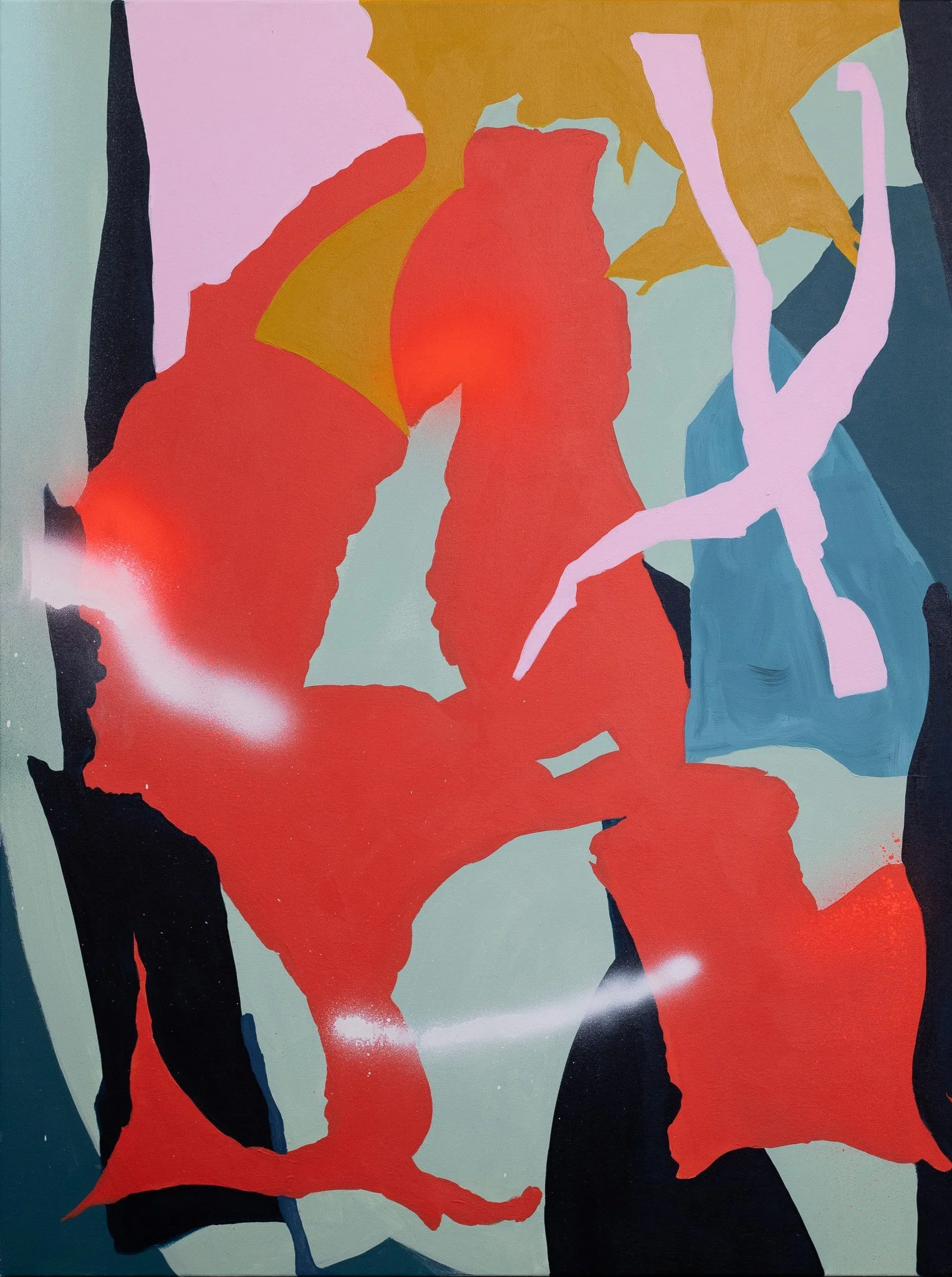 'Further models of infinity', acrylic and spray paint on canvas, 60x80cm, 2024