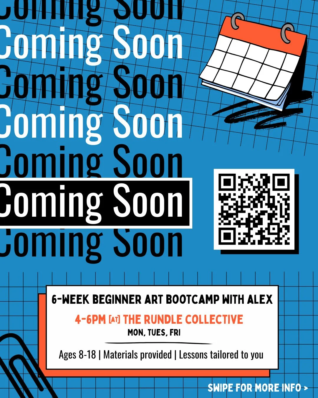 🎨✨ COMING SOON TO COLOUR AND SHAPE: YOUTH ART BOOTCAMP! ✨🎨
Unleash creativity and build confidence in our hands-on art bootcamp designed for young artists aged 8&ndash;18!
🖌️ What&rsquo;s so special about it?
- Fun, skill-building lessons across t