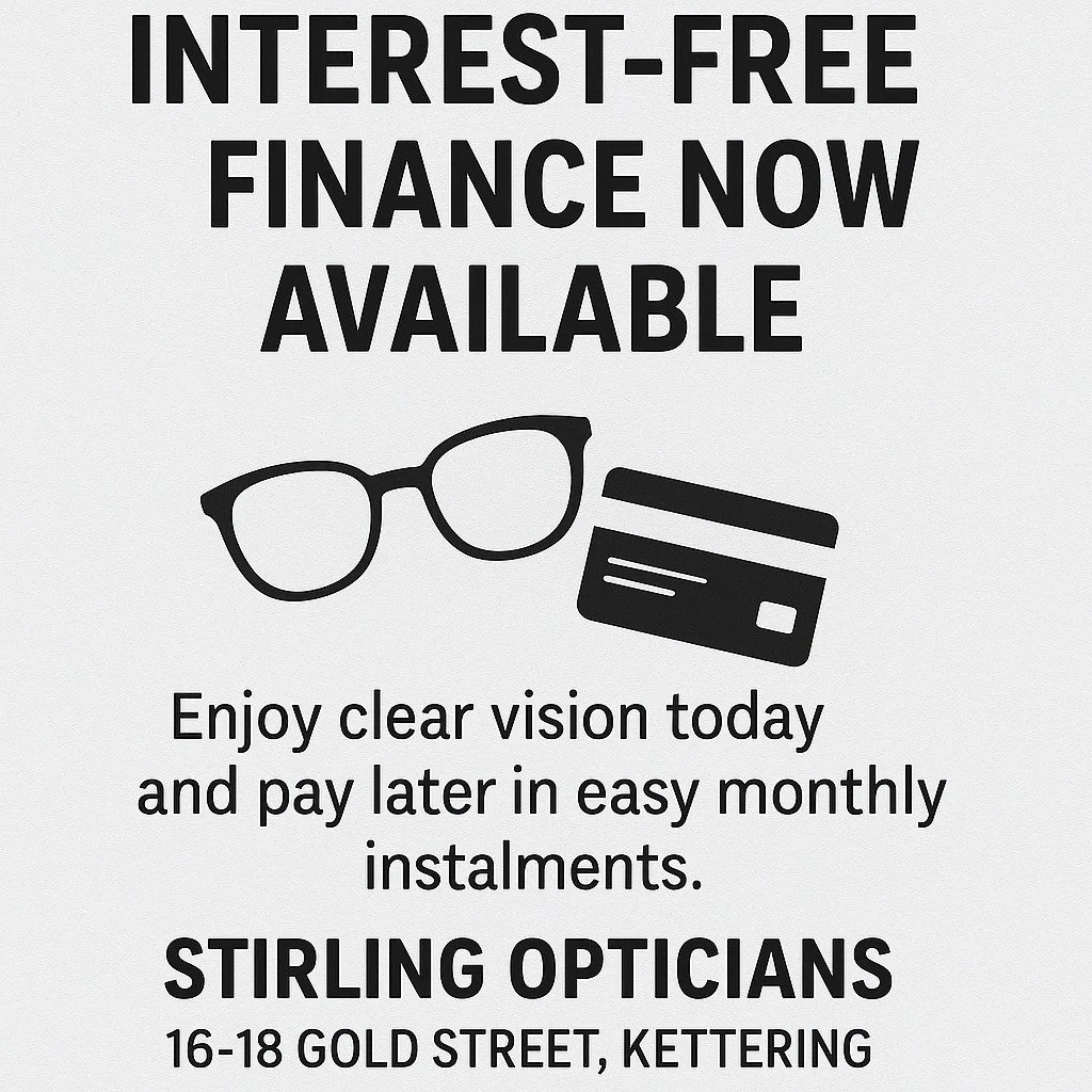 You can now spread the cost of your new glasses or sunglasses &mdash; completely interest-free!

There are many benefits of using finance to pay for your eyewear:

0% interest free
Quick and easy sign&ndash;up
No upfront deposit required
Instant deci