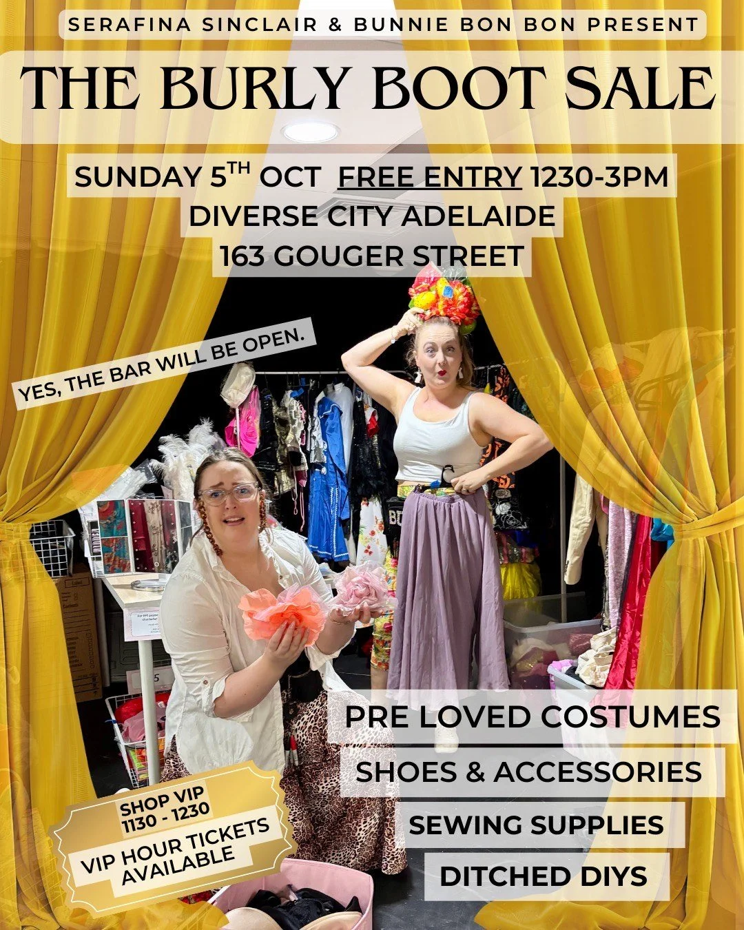 Burly Boot Sale : Pre-loved costumes & props