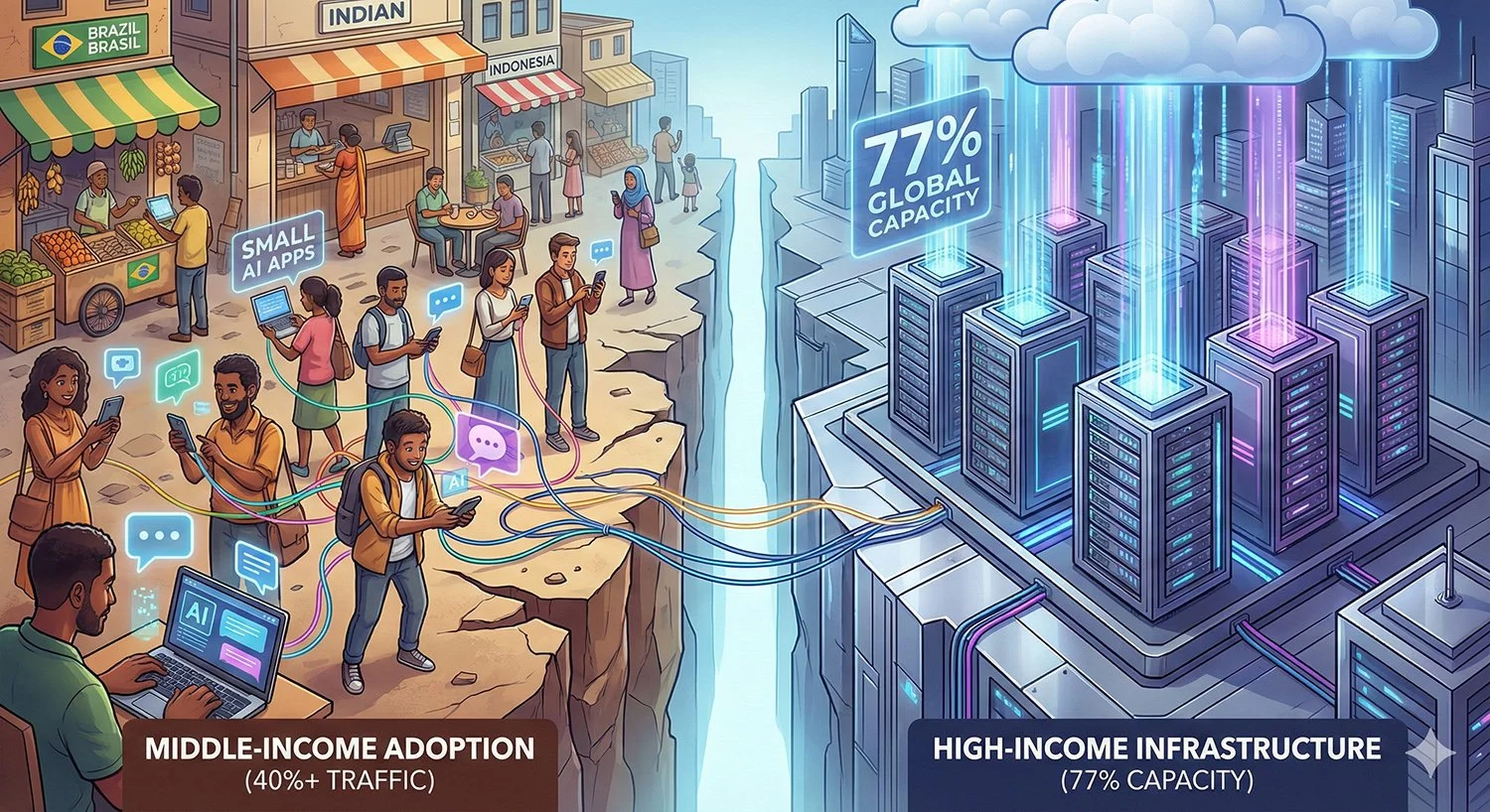 World Bank: 40% of ChatGPT Traffic From Developing Economies Despite 77% Compute Gap