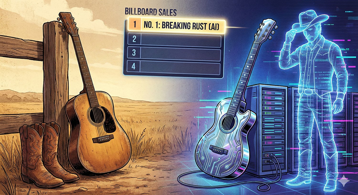 AI Country Hit Tops Chart: 24% of Artist Revenue at Risk by 2028