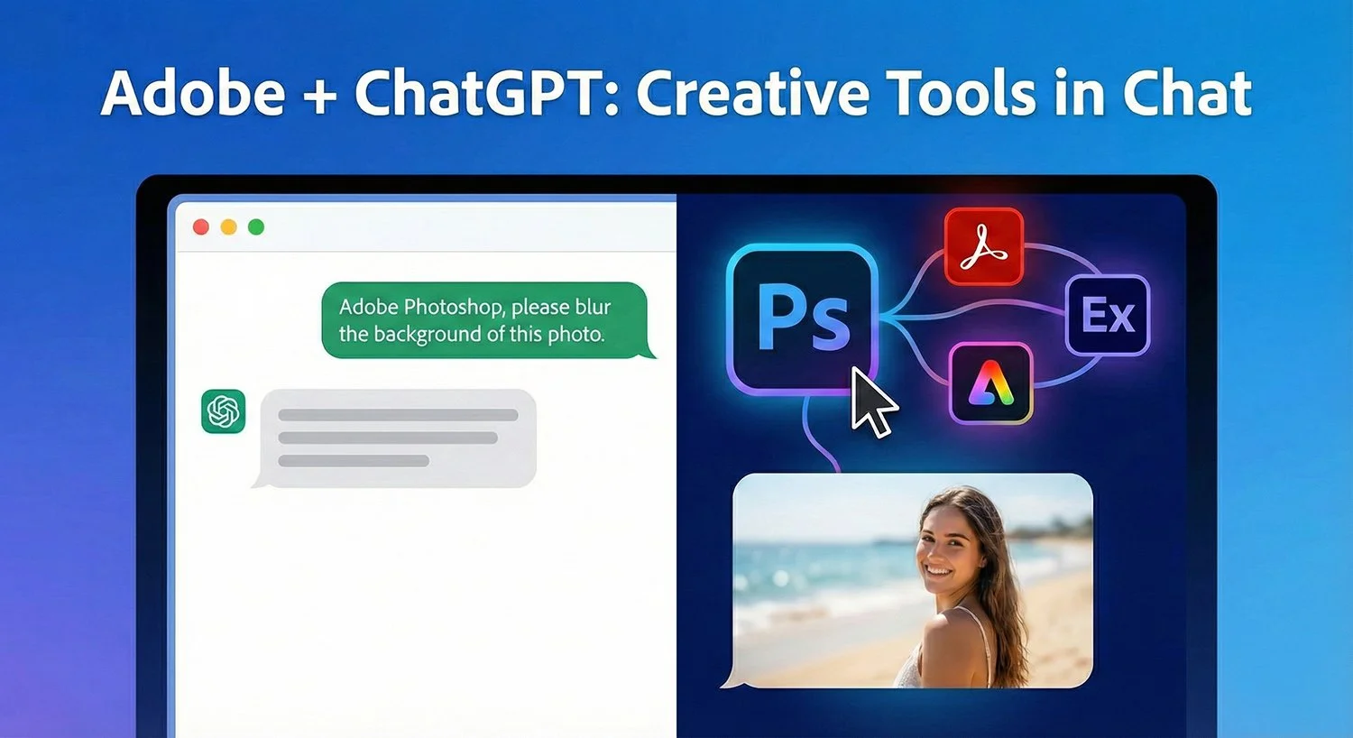 Adobe Adds Photoshop, Express &amp; Acrobat to ChatGPT