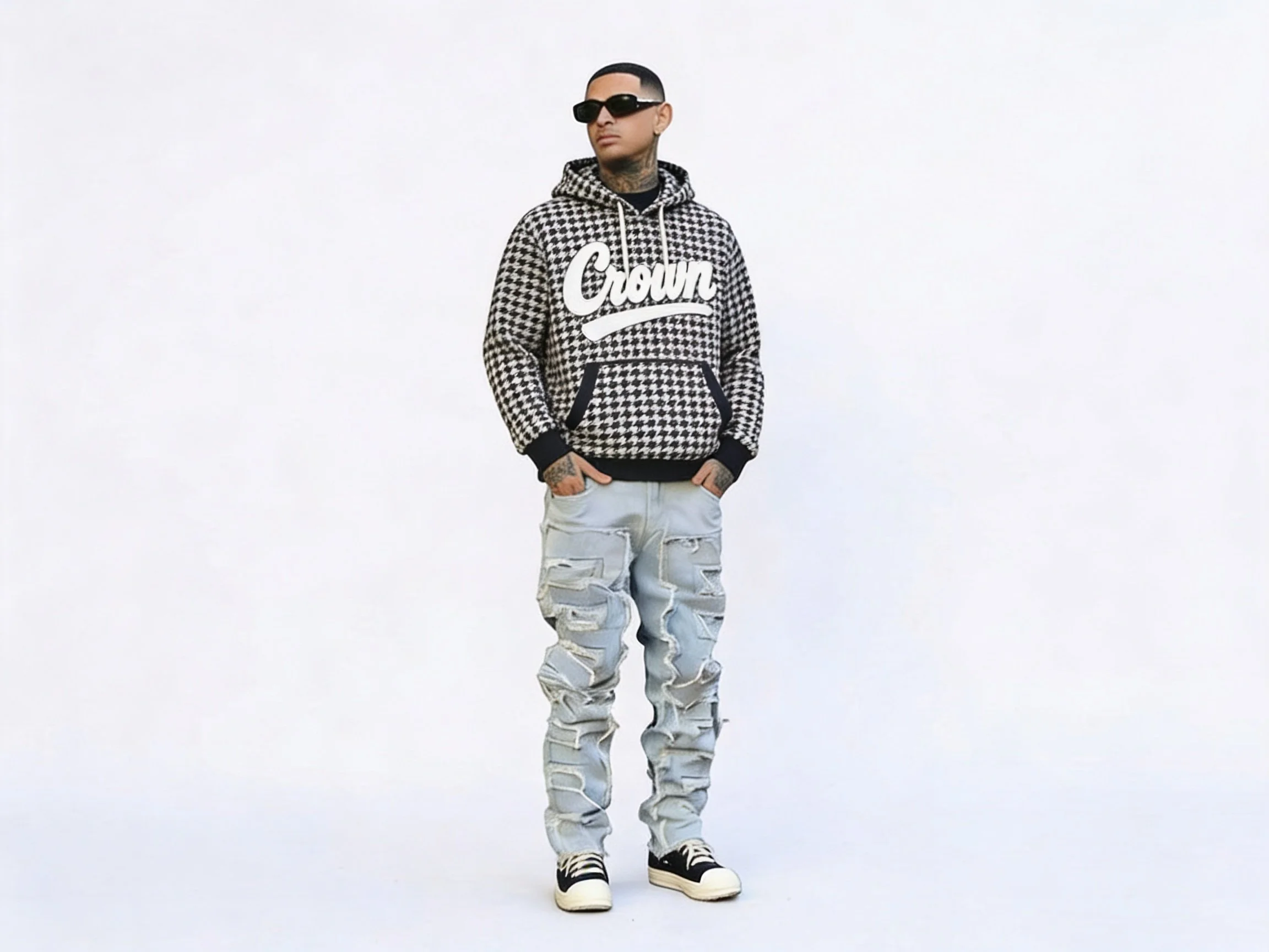 Crown Culture Houndstooth Hoodie 003.JPG