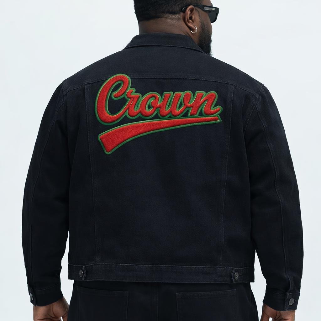 Crown Culture Black Denim Jacket 005.JPG