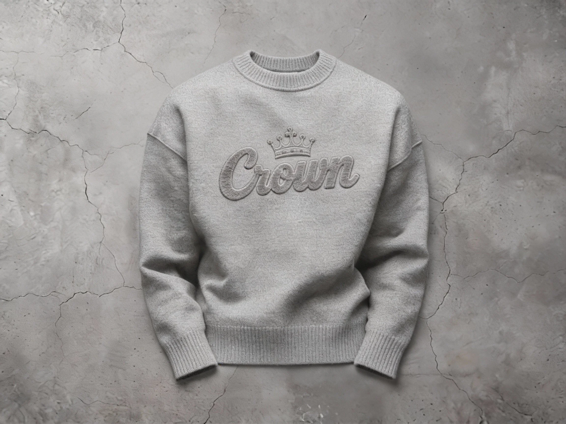 Crown Culture Essential Crewneck Sweater Cool Gray