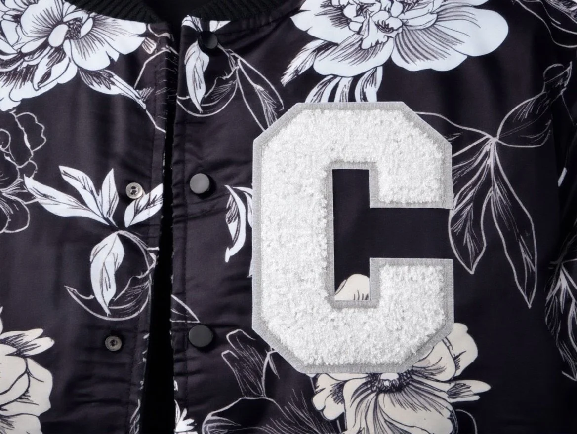 Crown Culture Floral BW Letterman Jacket 010.JPG