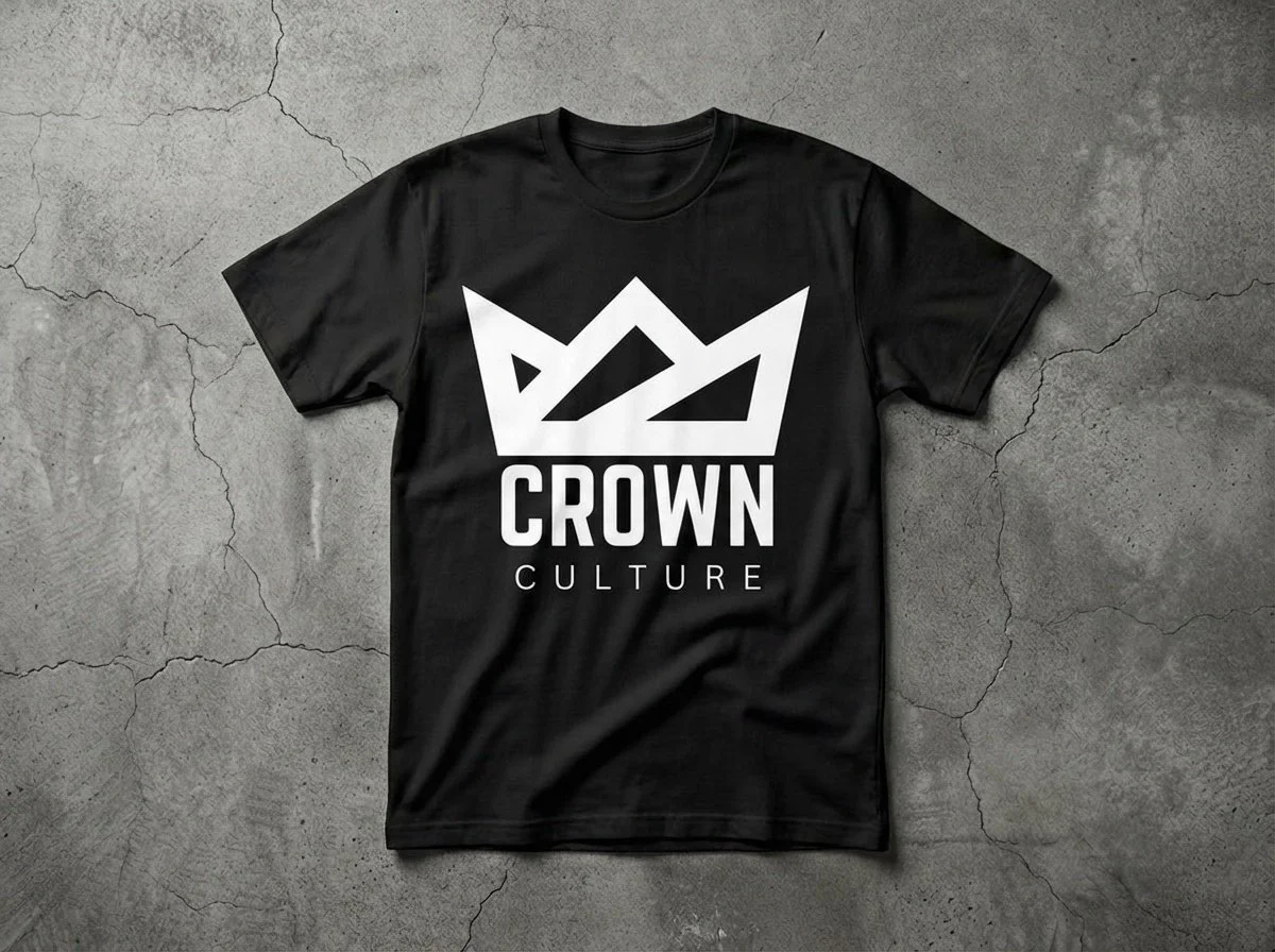 Crown Culture Essential Black Tee