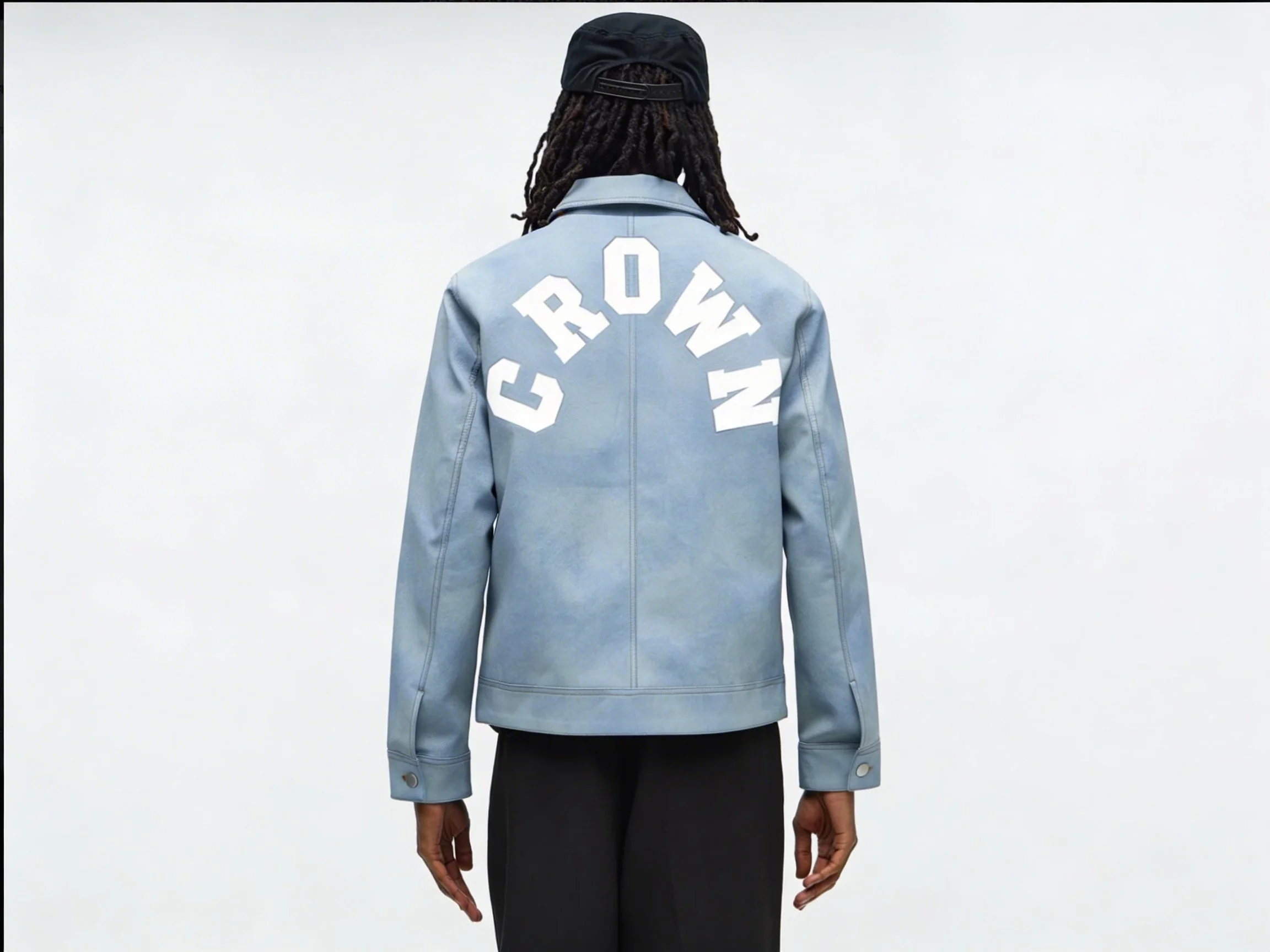 Crown Culture Denim Toned Vegan Leather Jacket010.JPG