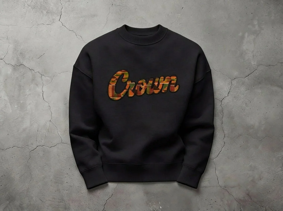 Crown Culture Premium African Kente Print Sweater
