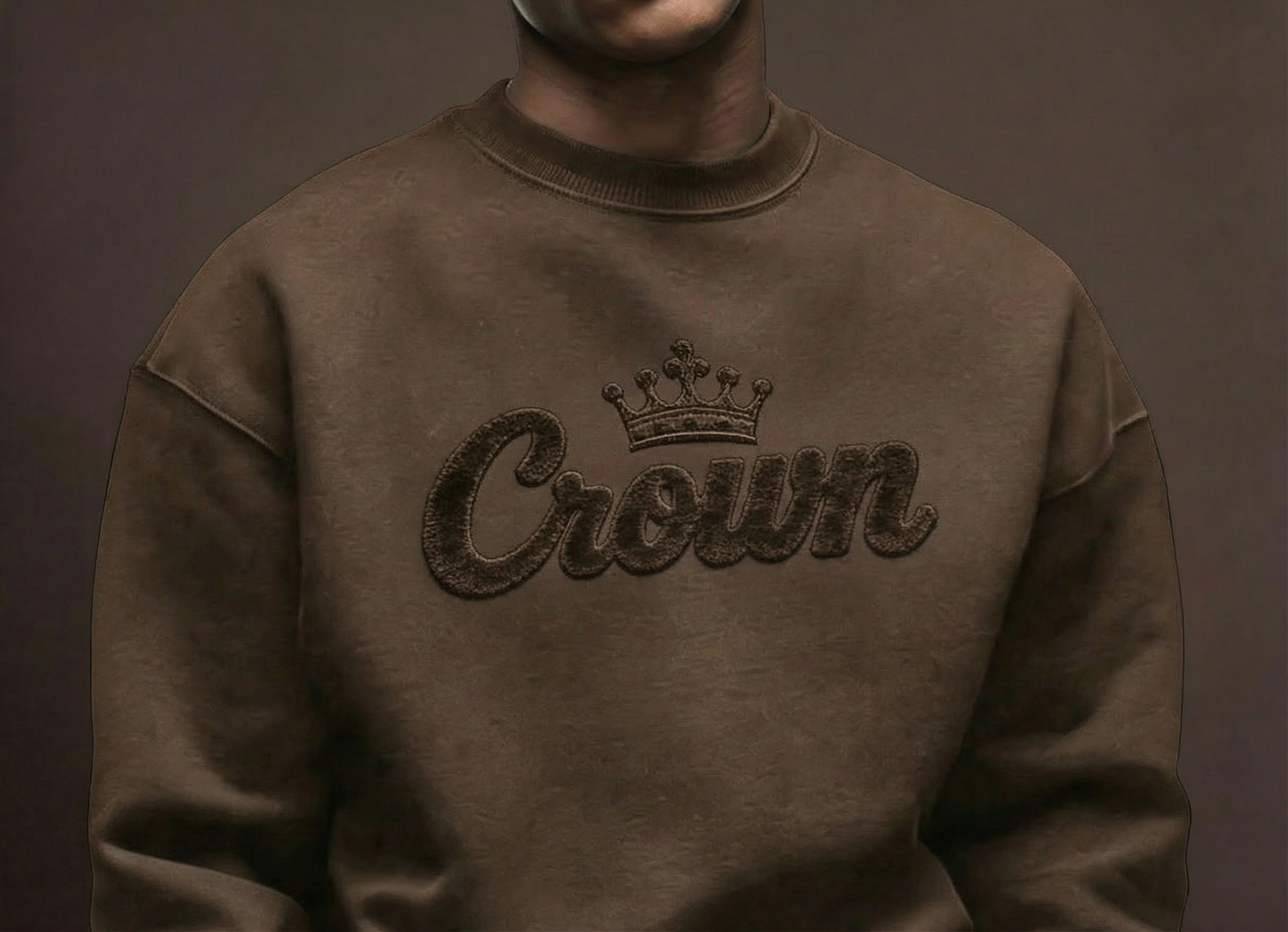 Crown Culture Essential Crewneck Sweater Mocha 006.PNG