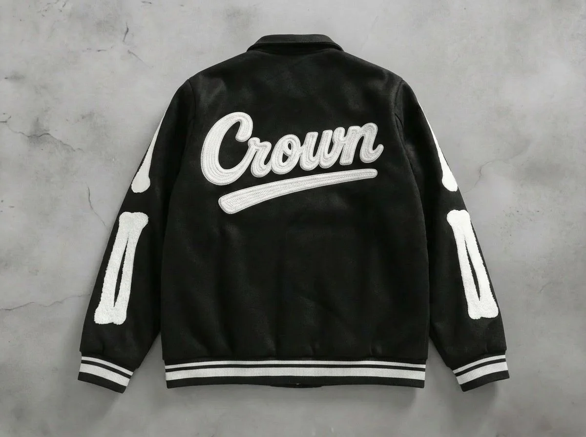 Crown Culture Bone Sleeve Varsity Jacket 002.JPG