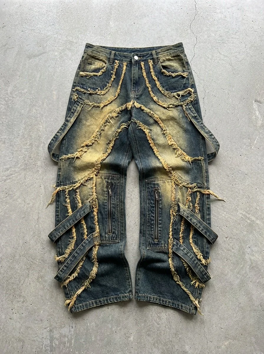Crown Culture Fracture Cargo Denim