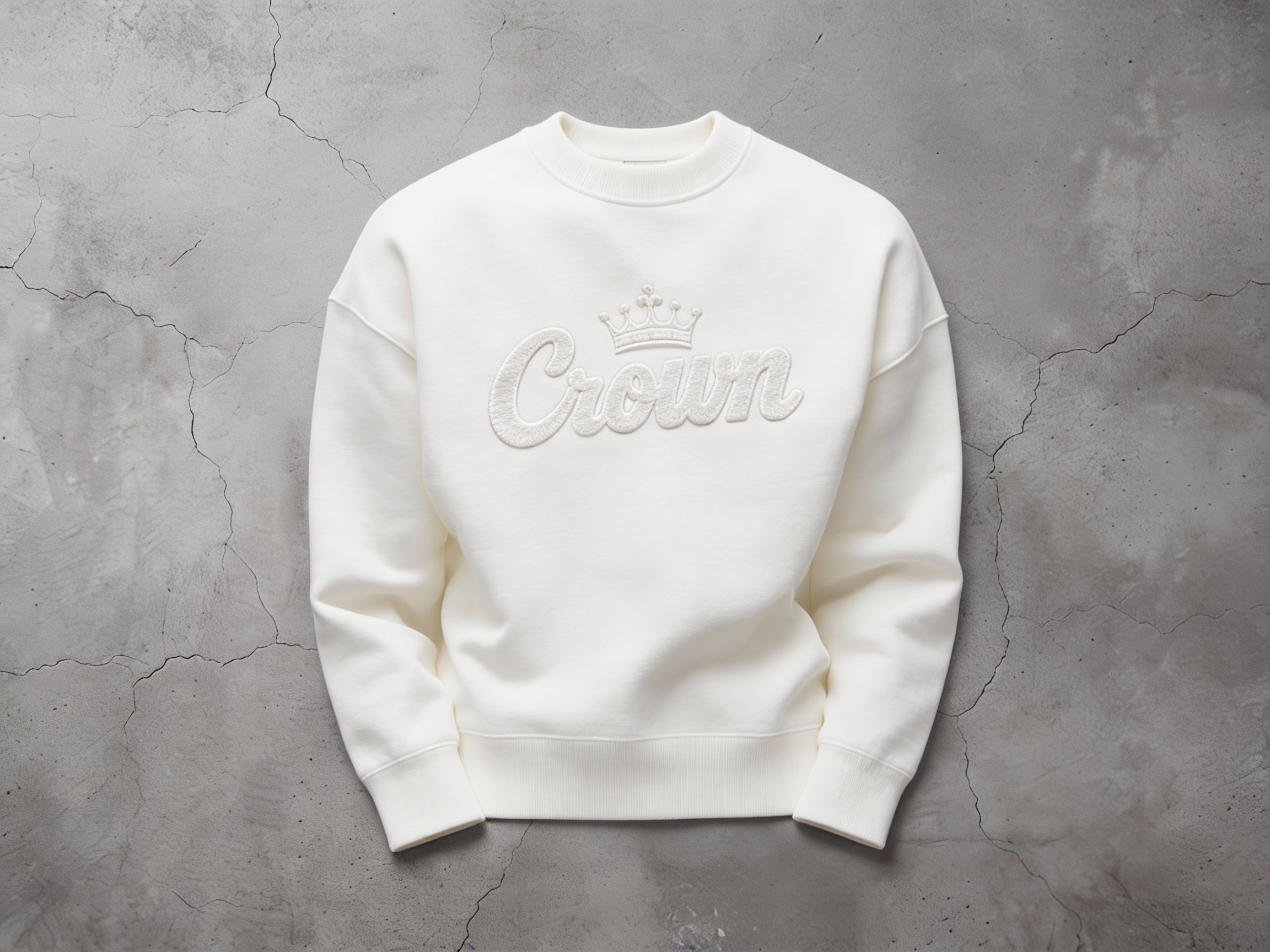 Crown Culture Essential Crewneck Sweater Porcelain