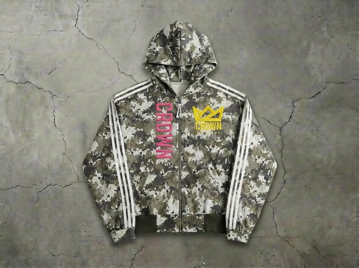 Crown Culture 5 Stripes Digital Camo Premium Hoodie