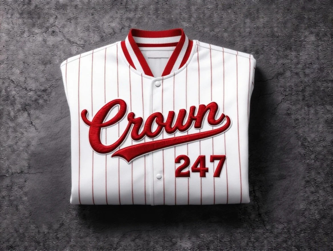 Crown Culture Pinstripe Home Varsity Bomber 028.JPG