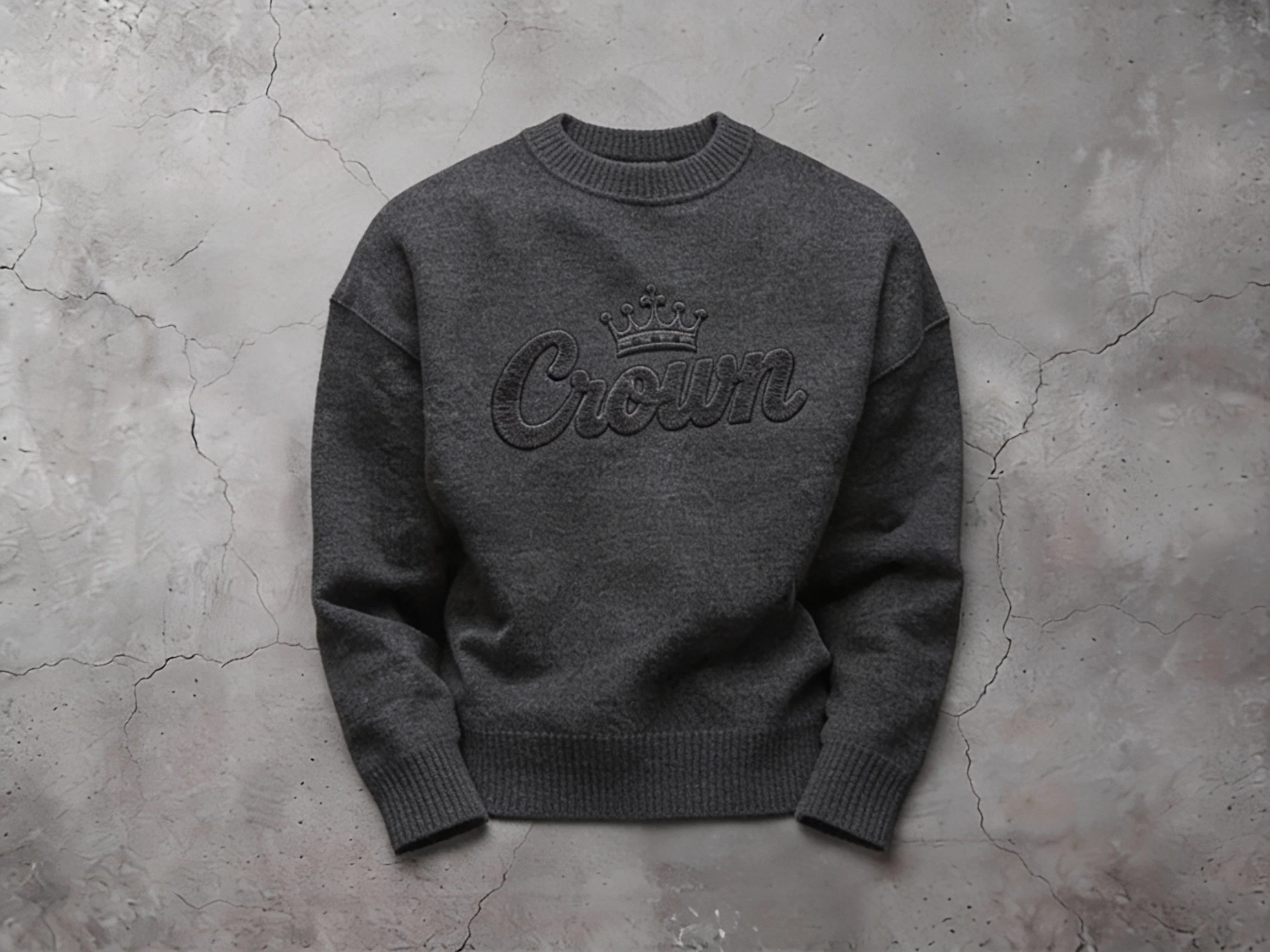 Crown Culture Essential Crewneck Sweater Shadow