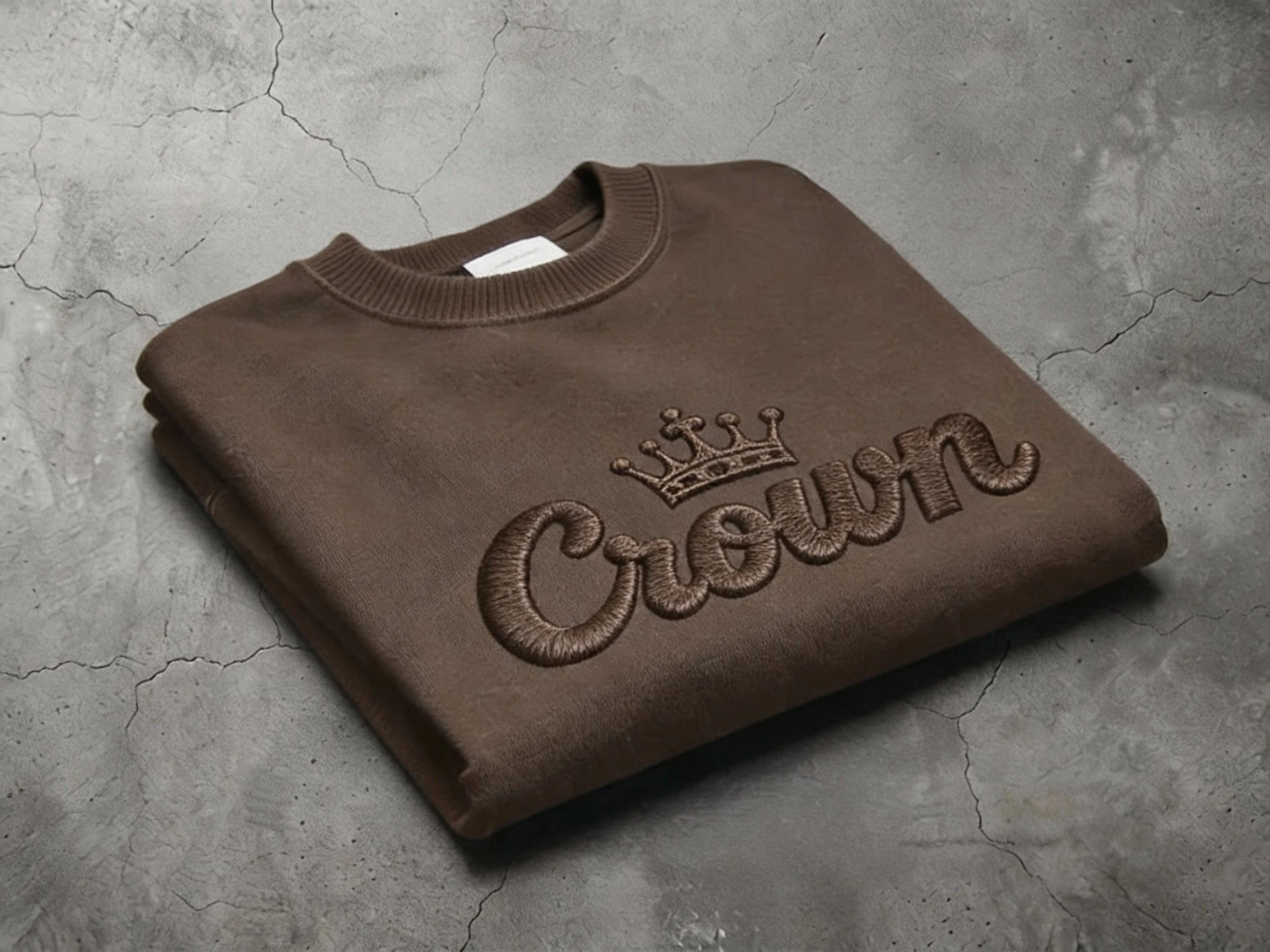 Crown Culture Essential Crewneck Sweater Mocha 008.JPG