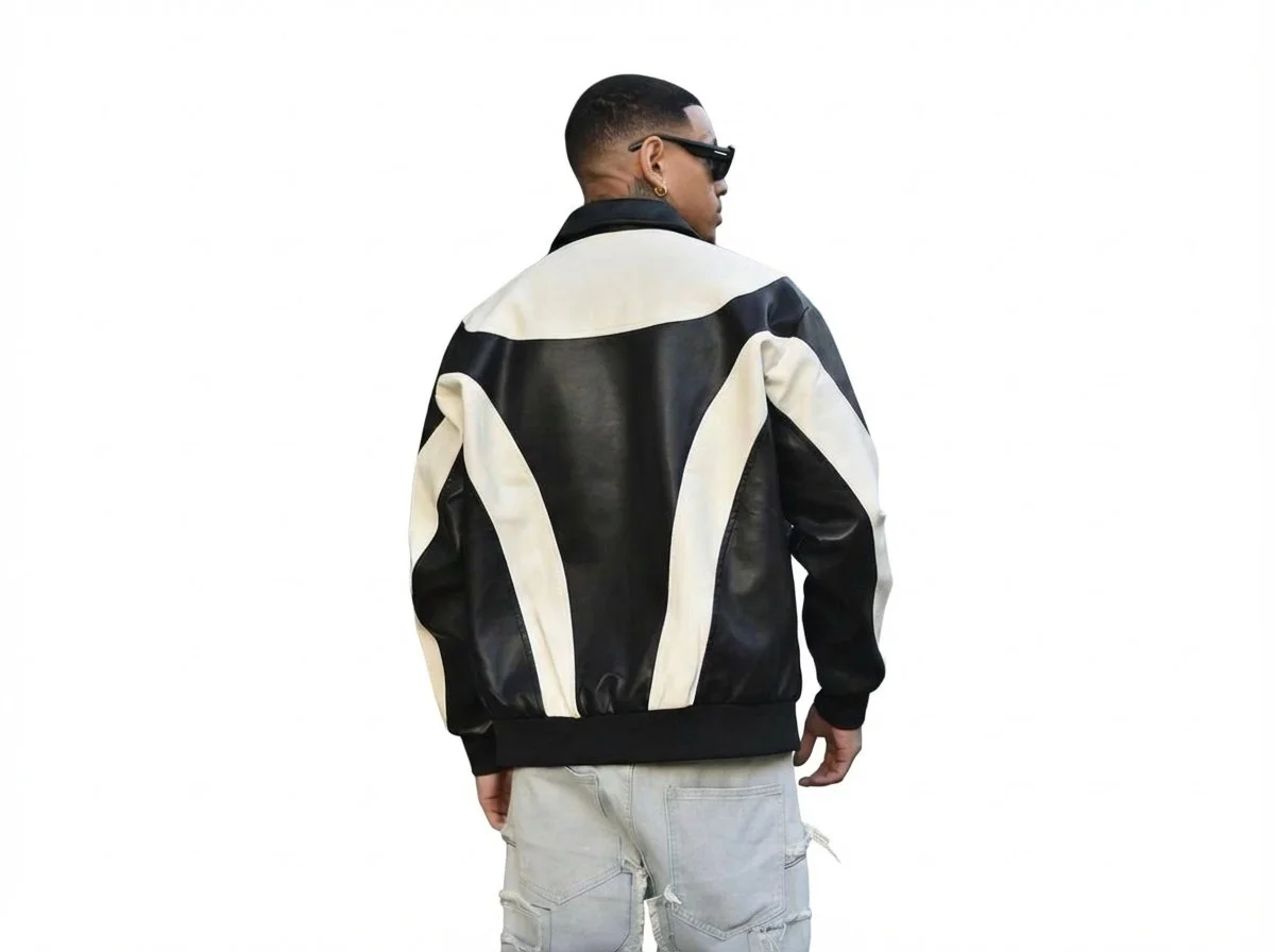 Block-C Two-Toned Vegan Leather Jacket 005.JPG