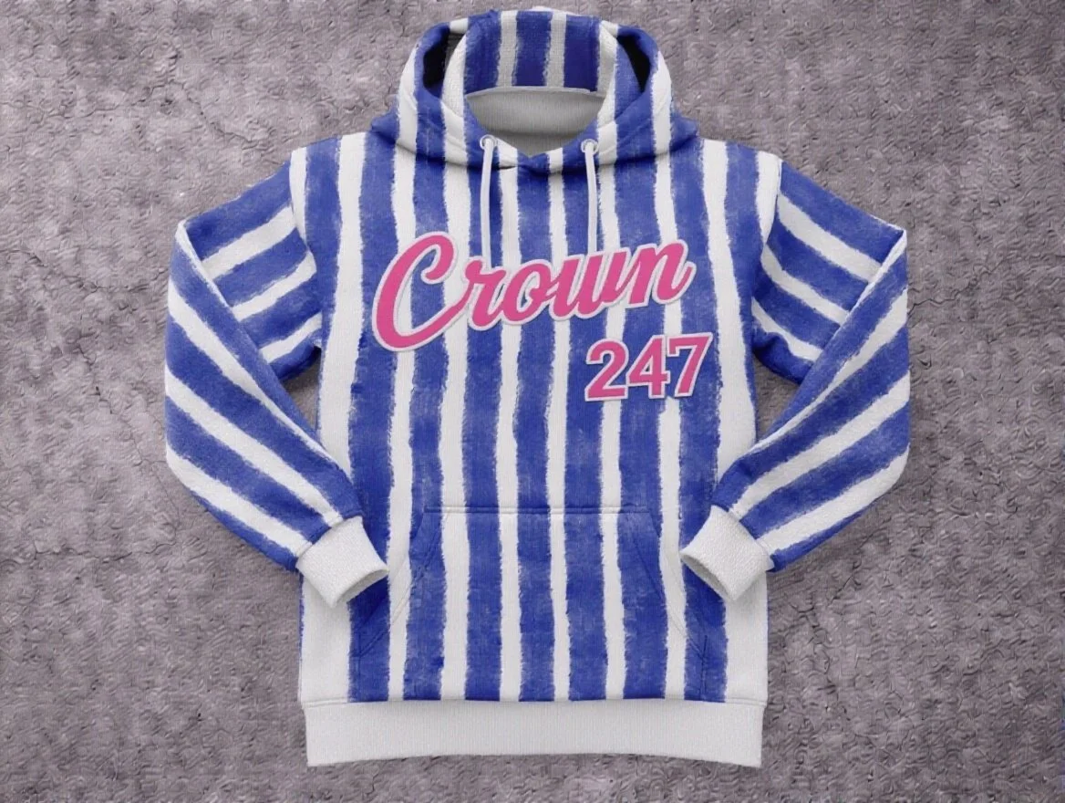 Crown Culture Denim Striped Hoodie