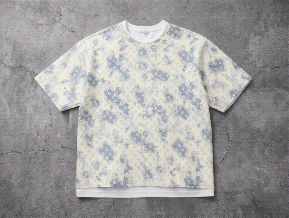 Crown Culture — Boxy Denim Texture Oversized Heavyweighted Tee