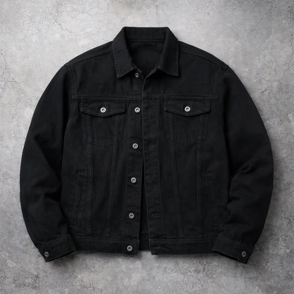 Crown Culture Black Denim Jacket 003.JPG