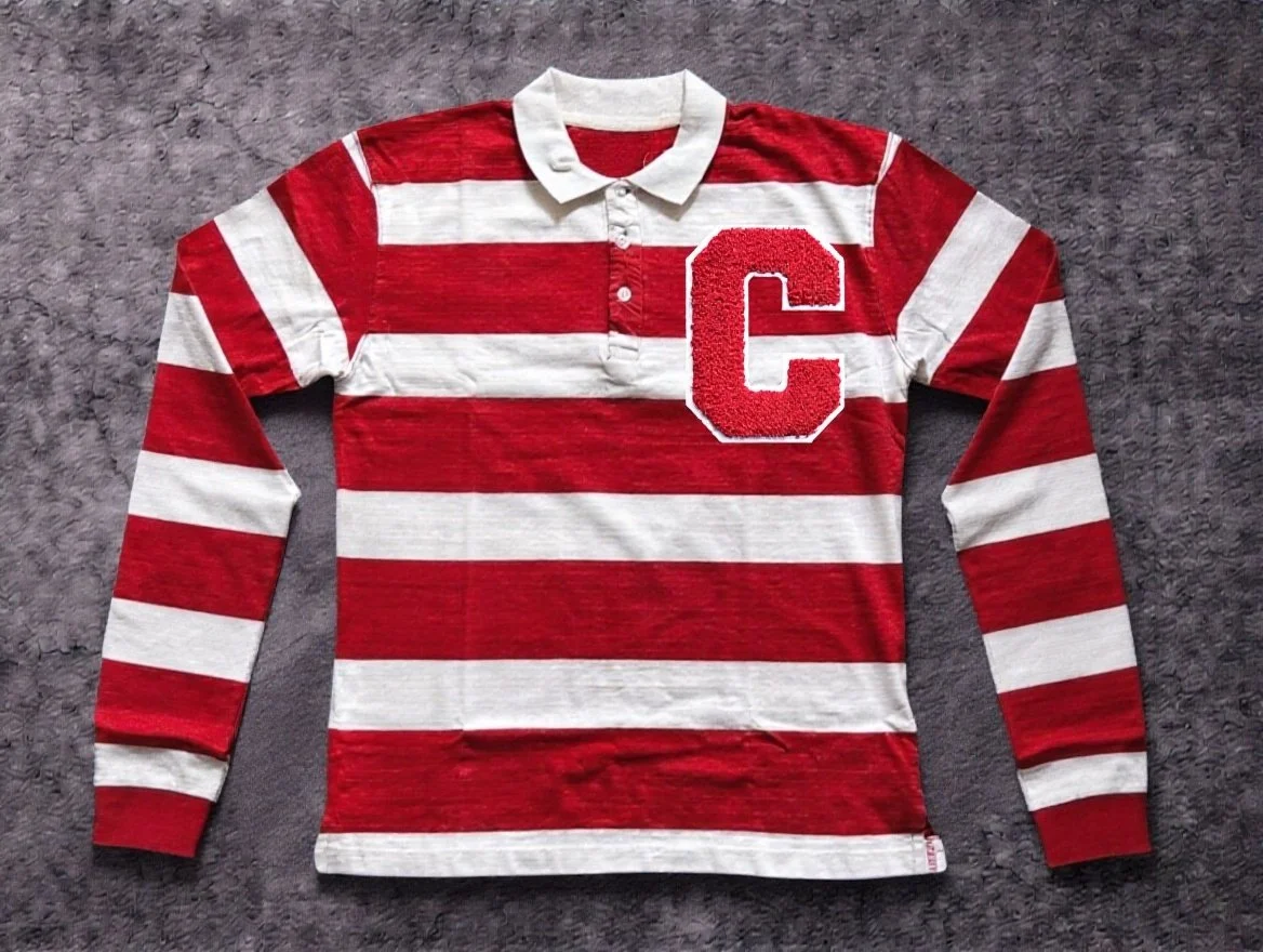 Crown Culture — Red and White Rugby Polo