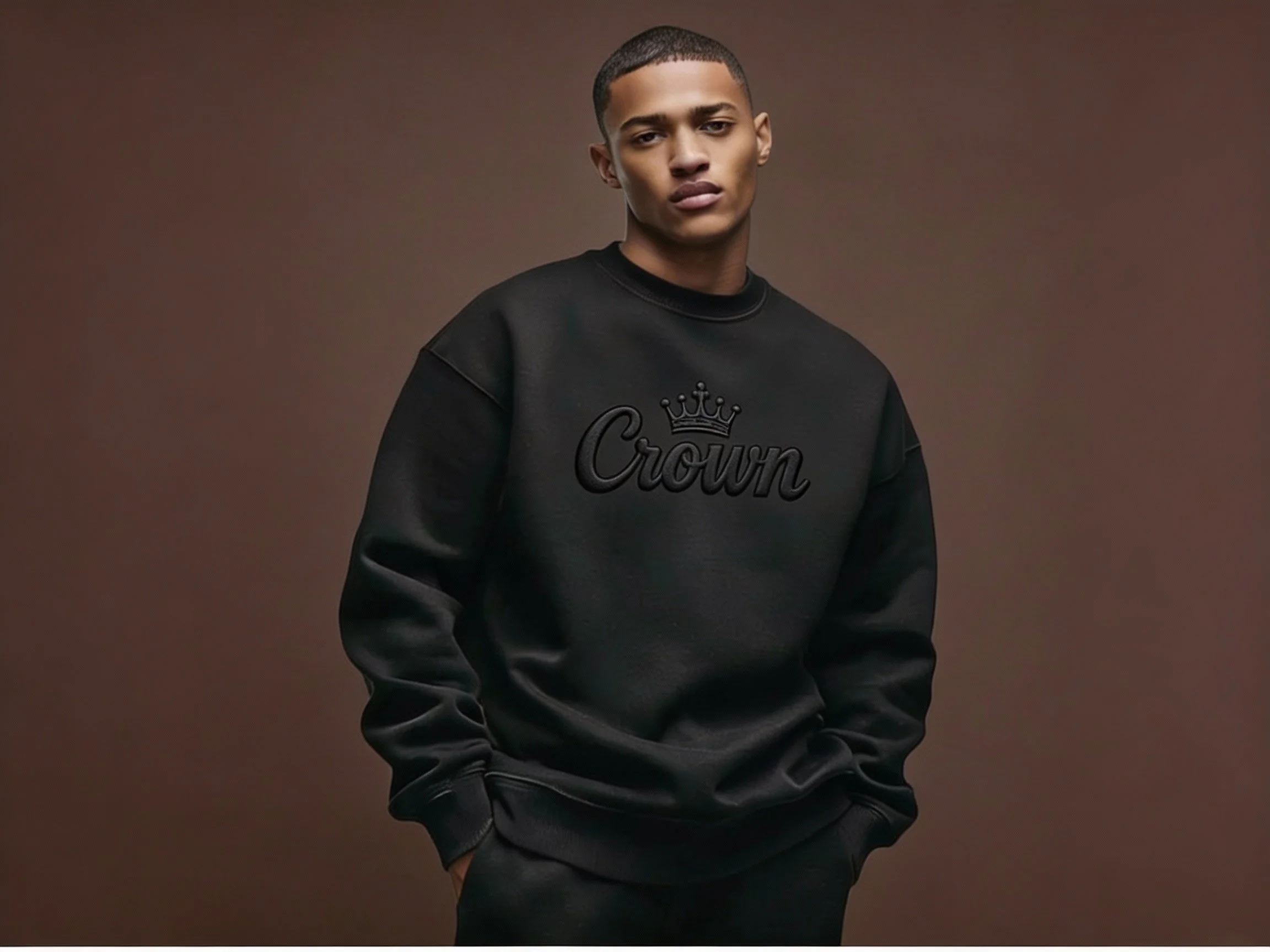 Crown Culture Essential Crewneck Sweater Jet 022.JPG