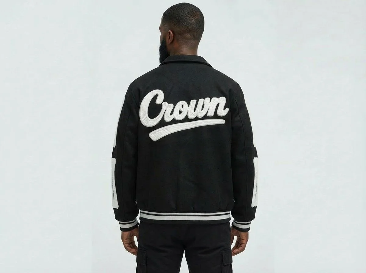 Crown Culture Bone Sleeve Varsity Jacket 004.JPG