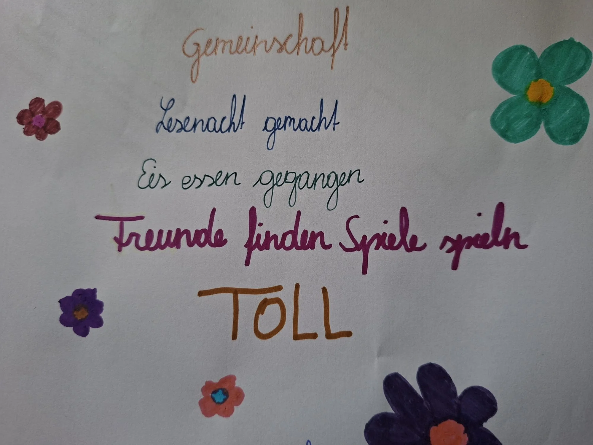 4. Klassen: Elfchen zur Schuljahresreflexion