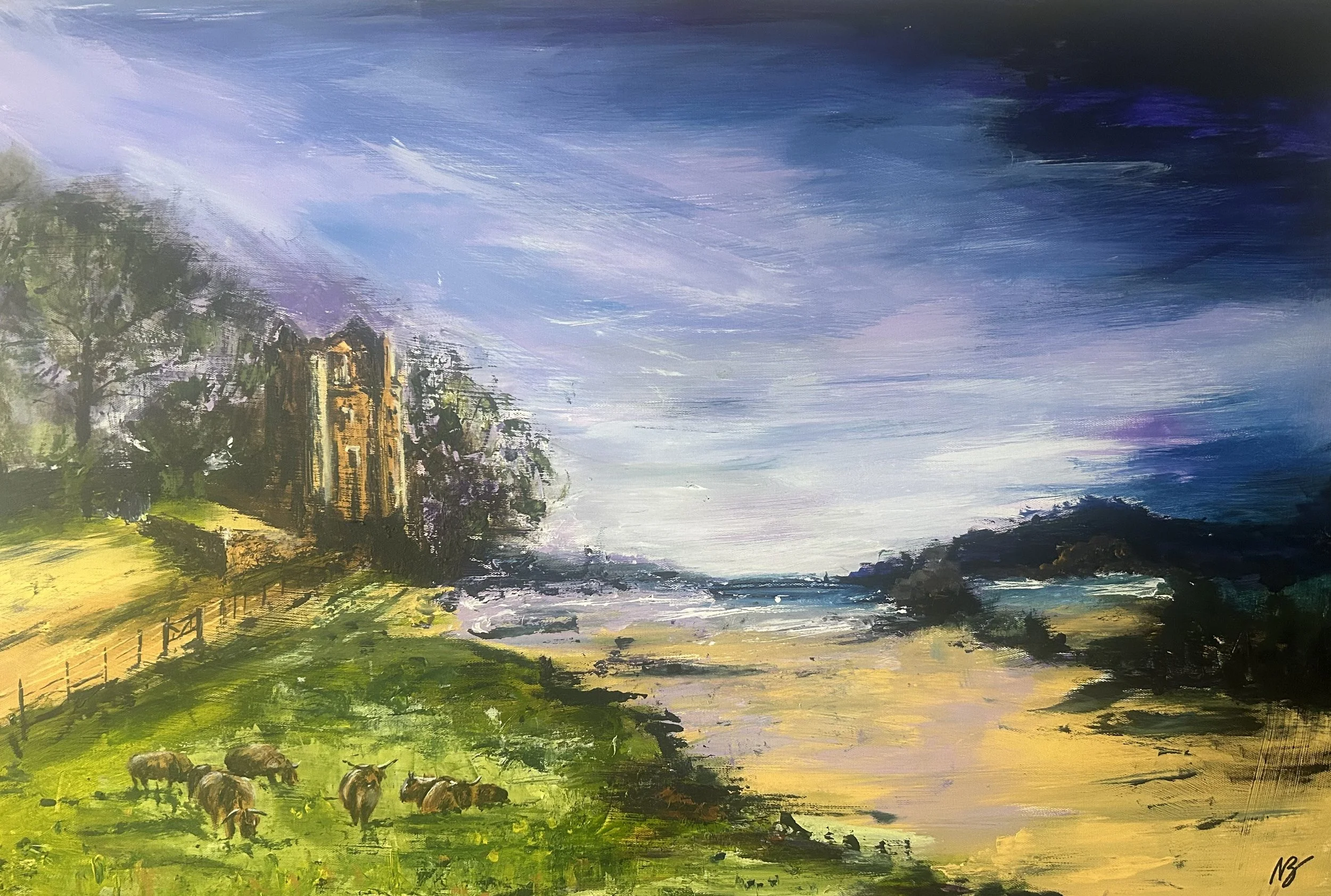 The Scotish Highlands 
30"x40"
Acrylics
£130