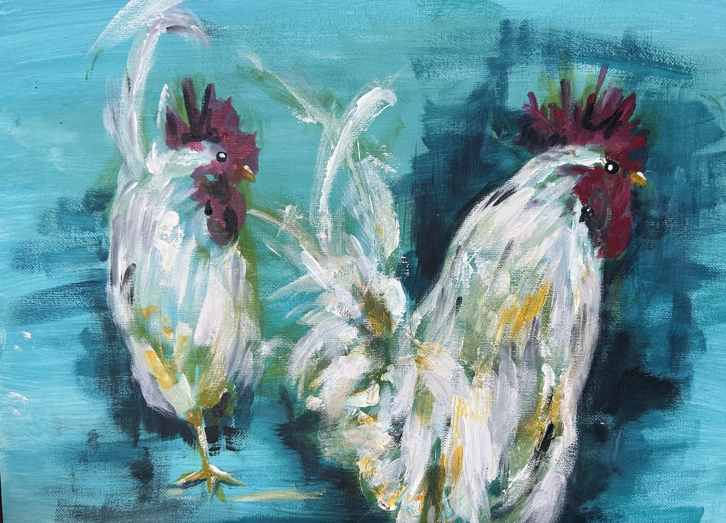 Chicken Run
£80
18"x22"
Acrylics