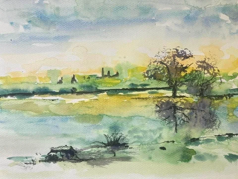 Chelmsford Fields
18x22
Watercolours
