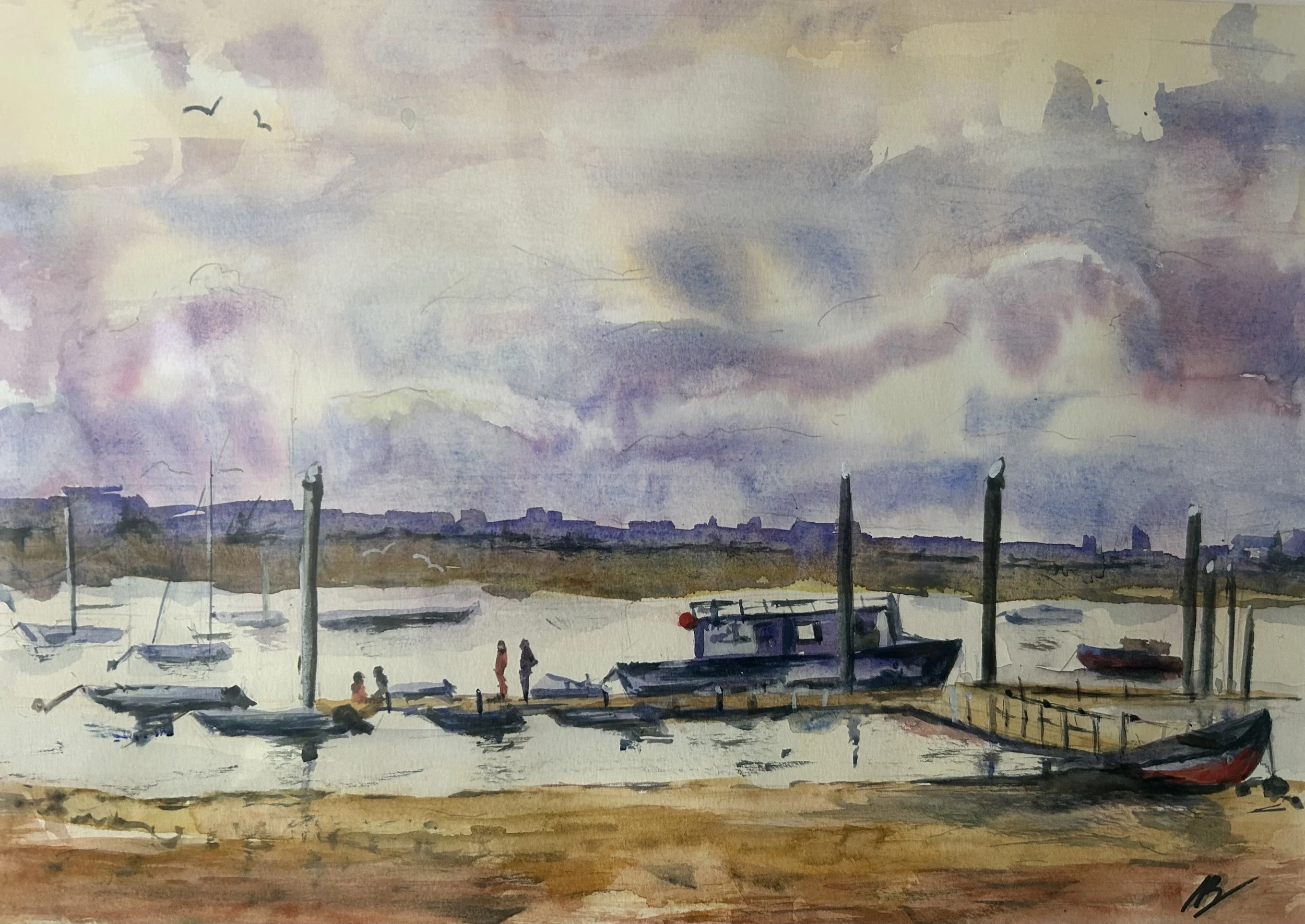 Boats on the Mersea
18x22
Watercolours
£95