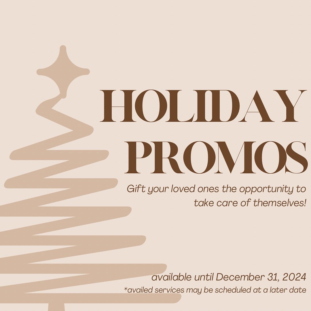 Missed out on our opening promos? Well luckily the ber months still got us hooked on the spirit of giving ✨🎄

Share the experience of caring for yourselves with these holiday promos! Send us a message or book now at https://cal.com/glimmermd to avai