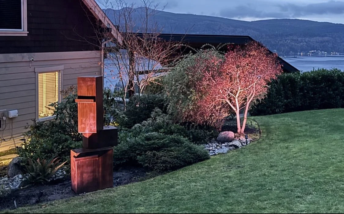 BRUTAL CUBISM - 6’ X 3’ X 2’ COR-TEN STEEL WITH PATINA